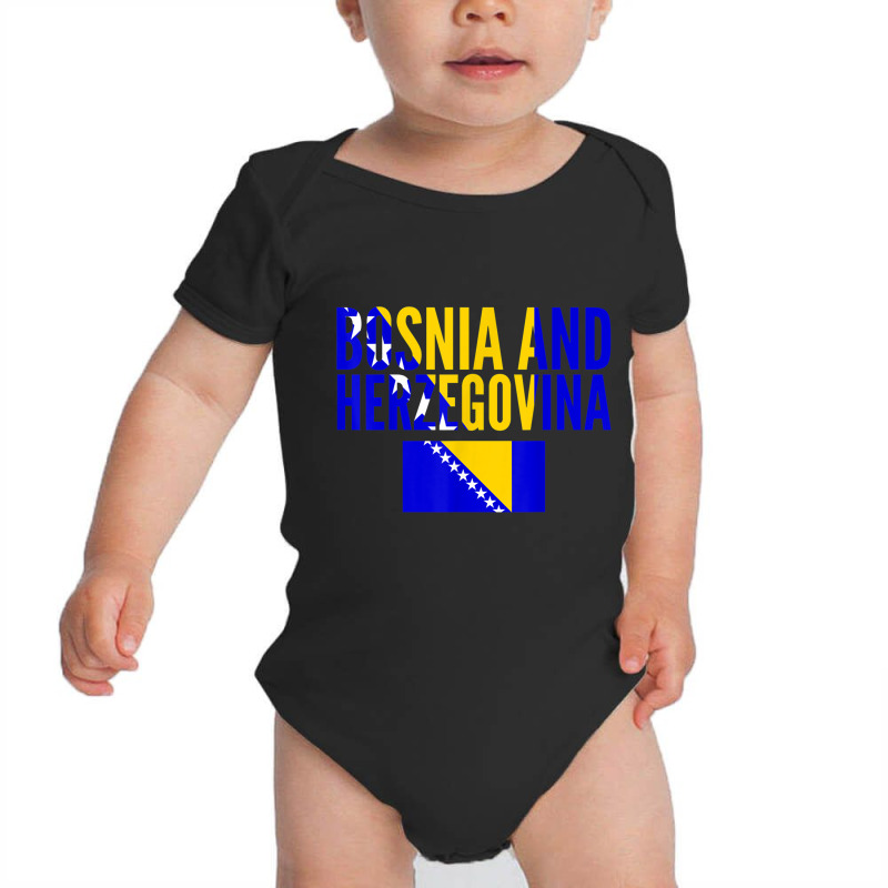 Bosnian Gift   Bosnia And Herzegovina Country Flag T Shirt Baby Bodysuit by cm-arts | Artistshot