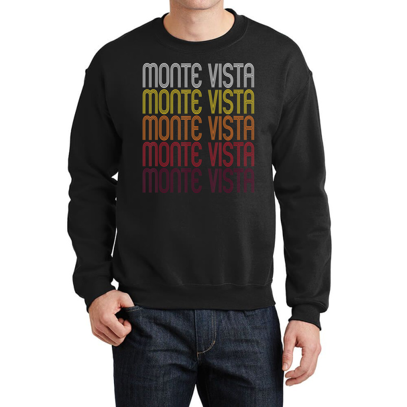 Monte Vista, Co Vintage Style Colorado Crewneck Sweatshirt by Mello Greenwood | Artistshot