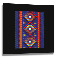 Vintage Antique Oriental Berber Moroccan Style Design Metal Print Square | Artistshot