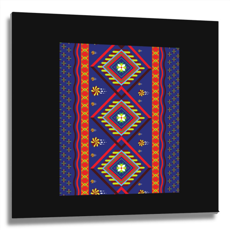 Vintage Antique Oriental Berber Moroccan Style Design Metal Print Square | Artistshot