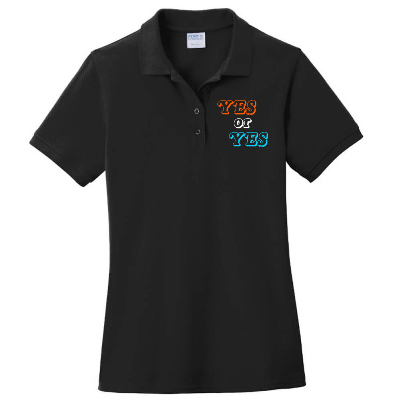 C:\users\administrator\desktop\design\3\2512. Tim Dillon\1\yes Or Yes  Ladies Polo Shirt by RILEYALLEN | Artistshot