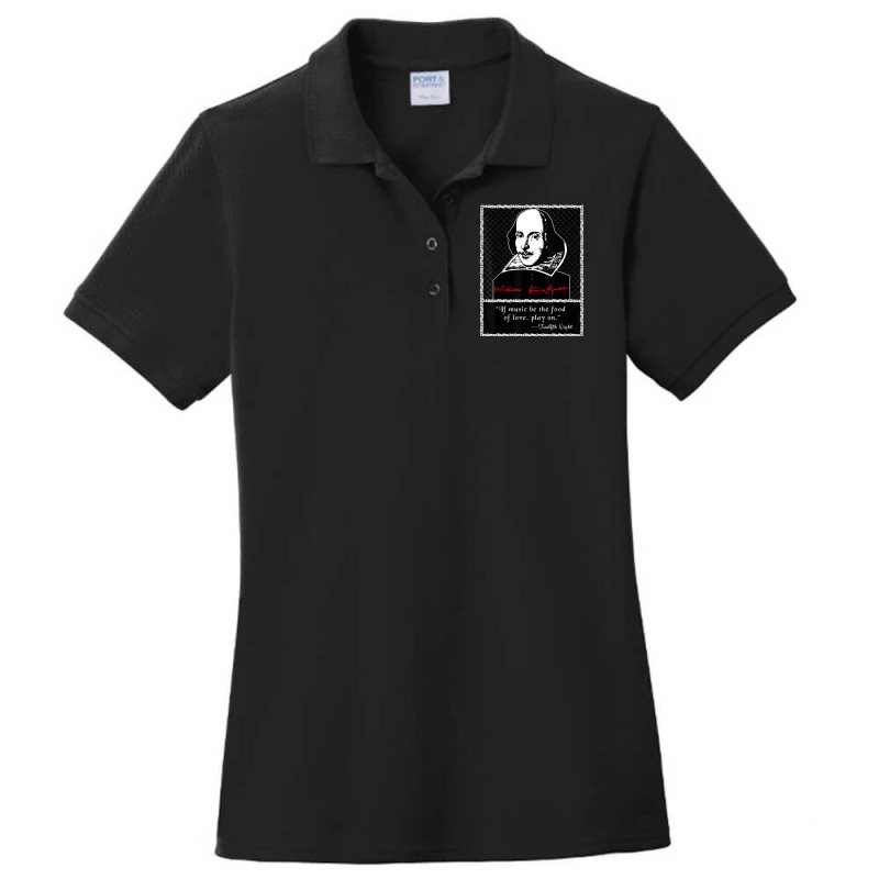 Shakespeare If Music Be The Food Of Love 12th Night Ladies Polo Shirt by Mata Gibson | Artistshot