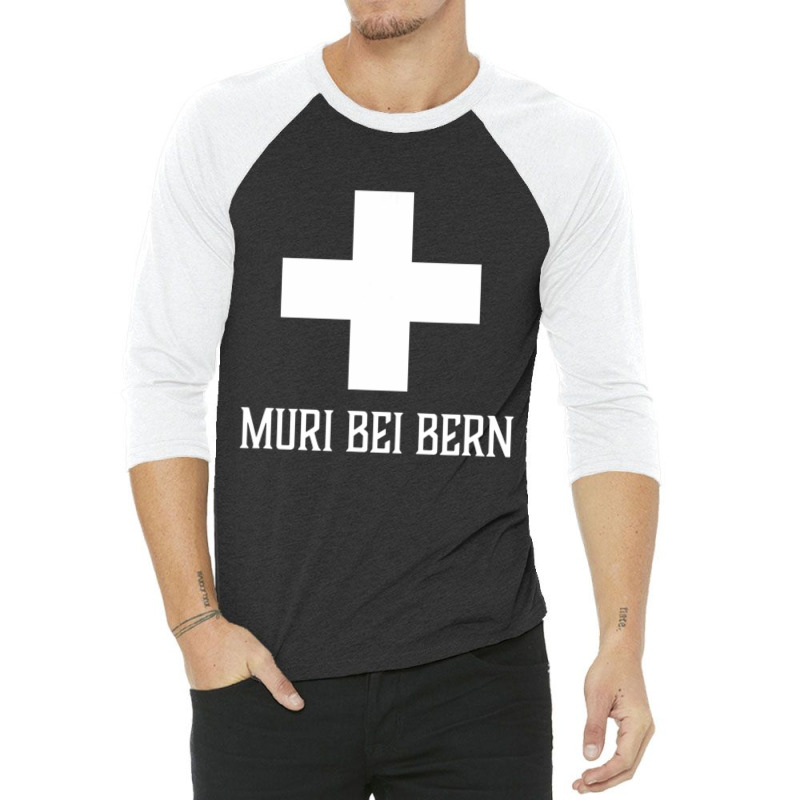 Muri Bei Bern, Switzerland Swiss, Suisse Cross 3/4 Sleeve Shirt by Mello Greenwood | Artistshot