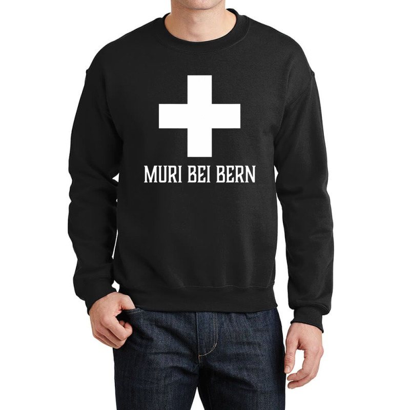 Muri Bei Bern, Switzerland Swiss, Suisse Cross Crewneck Sweatshirt by Mello Greenwood | Artistshot