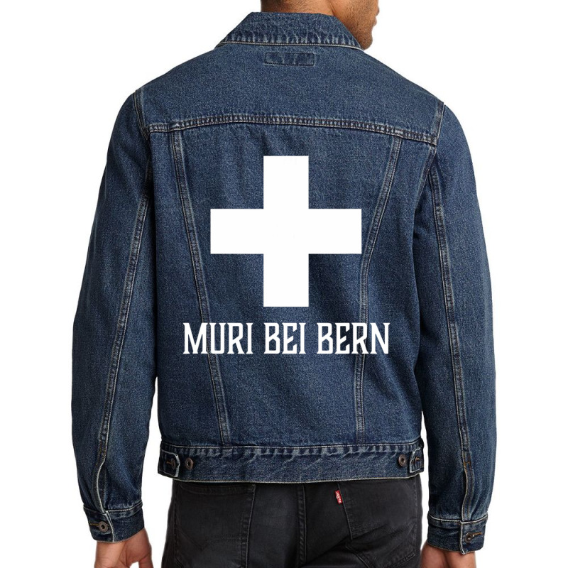 Muri Bei Bern, Switzerland Swiss, Suisse Cross Men Denim Jacket by Mello Greenwood | Artistshot