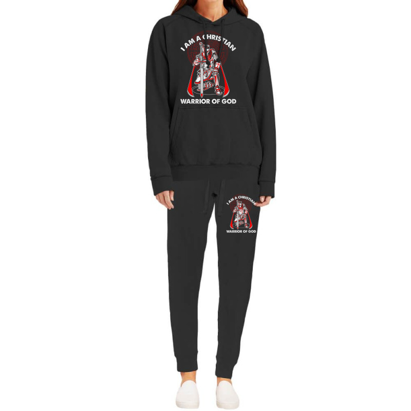 I Am A Christian Warrior Of God Crusader Knights Templar Pullover Hood Hoodie & Jogger Set | Artistshot