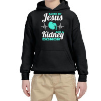 Saved By Jesus And A Kidney Donor Organ Donation Awareness Long Sleeve Youth Hoodie | Artistshot