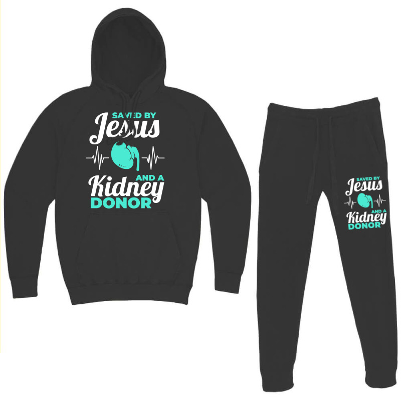 Saved By Jesus And A Kidney Donor Organ Donation Awareness Long Sleeve Hoodie & Jogger set by cm-arts | Artistshot