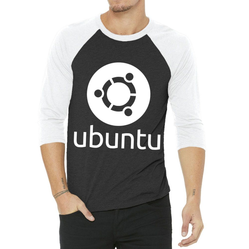 Dark Ubuntu Linux 3/4 Sleeve Shirt | Artistshot