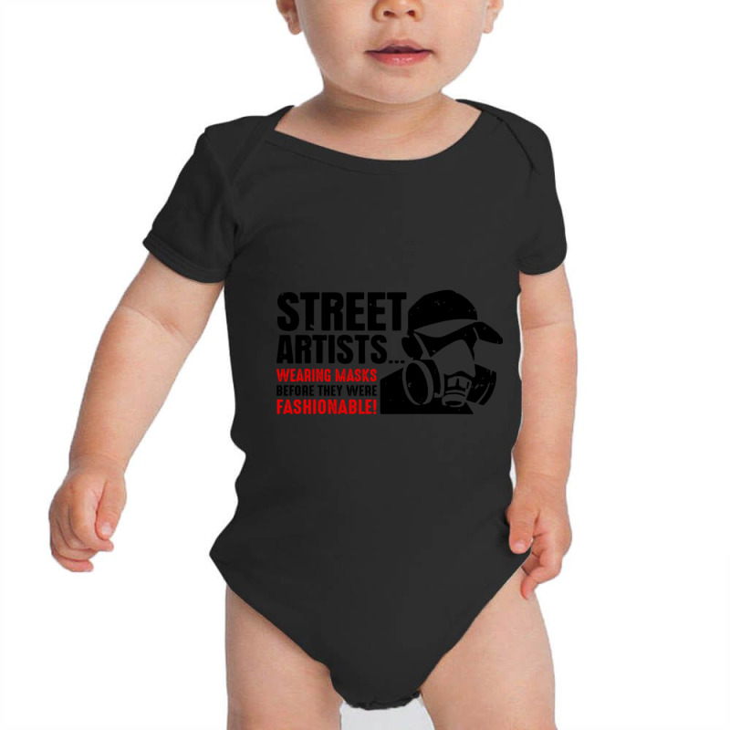 Street Artists Wearing Masks Before They Were Fashionable Baby Bodysuit | Artistshot