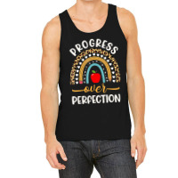 Progress Over Perfection School Teacher Principal Leopard Tank Top | Artistshot