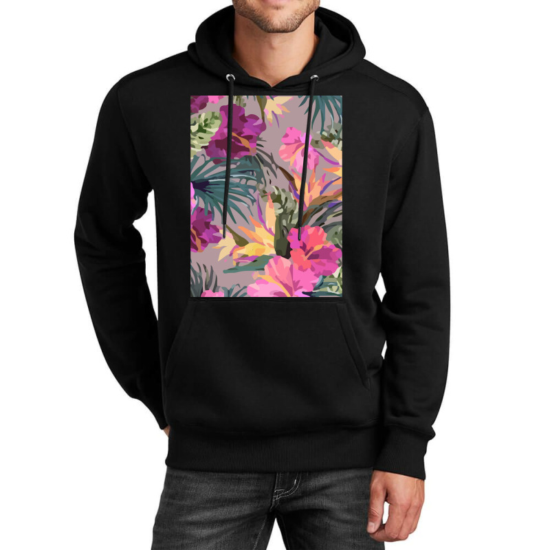 Summer Ropical Floral Paern Romanic Unisex Hoodie by LaDonnaOesterle | Artistshot