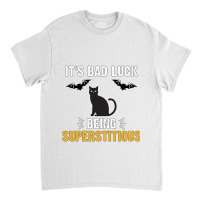 Bad Luck Black Cat Bat Funny Superstitious Meme Design Classic T-shirt | Artistshot