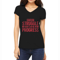 Without Struggle There Can Be No Progress Civil Rights Quote Women's V-neck T-shirt | Artistshot