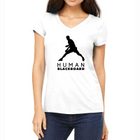 Human Blackboard Women's V-neck T-shirt | Artistshot