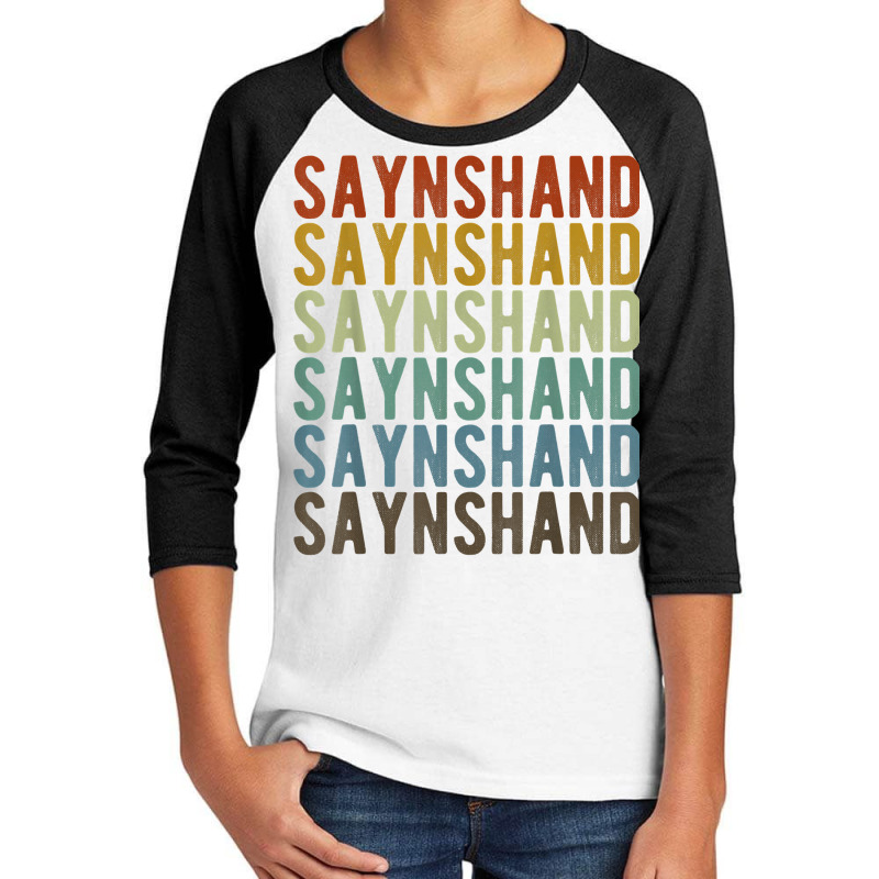 Saynshand City Mongolia Retro T Shirt Youth 3/4 Sleeve by cm-arts | Artistshot