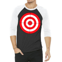 Bullseye Target Lazy Diy Halloween Costume Darts Shooting 3/4 Sleeve Shirt | Artistshot