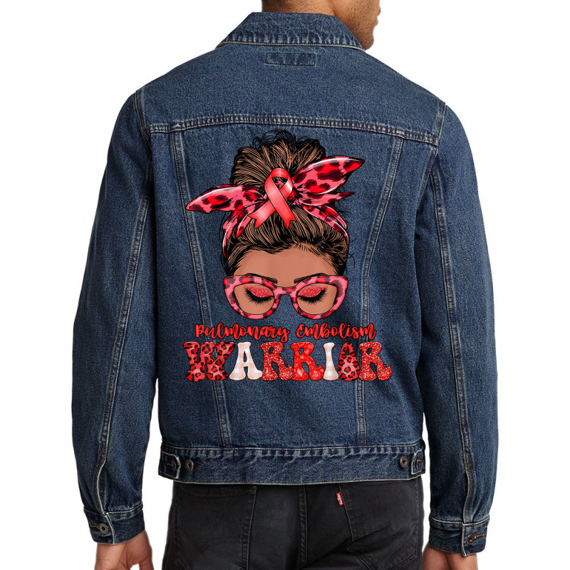 Black Women Pulmonary Embolism Warrior Gifts T Shirt Men Denim Jacket | Artistshot