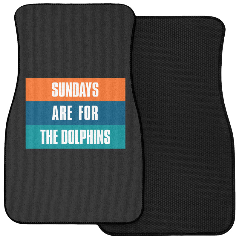 Sundays Are For The Dolphins Miami Footbal Front Car Mat | Artistshot