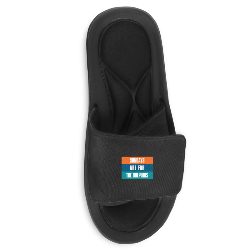 Sundays Are For The Dolphins Miami Footbal Slide Sandal | Artistshot