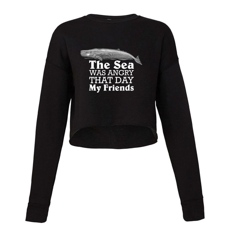 The Sea Was Angry That Day My Friends Marine Biologist Cropped Sweater by cm-arts | Artistshot