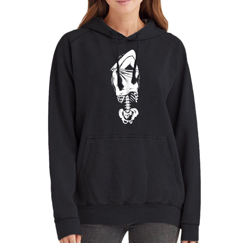 Womens Woman Skeleton Undressing Funny Halloween Costume Skull Bone T Vintage Hoodie by cm-arts | Artistshot