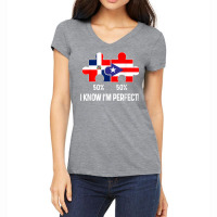 Half Puerto Rican Half Dominican Flag Map Combined Pr Rd T Shirt Women's V-neck T-shirt | Artistshot