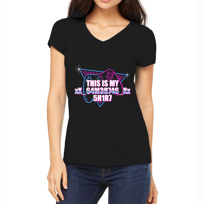 This Is My Gamertag Leetspeak Leetcode Women's V-Neck T-Shirt by FRANCISMATANZA | Artistshot