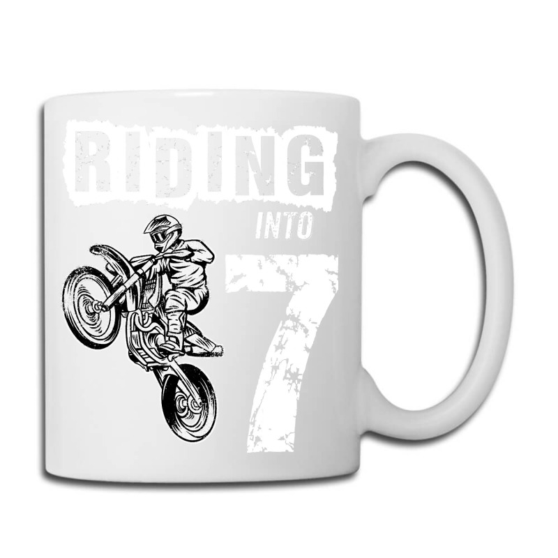 Riding Into 7 Years Old 7th Birthday Boy Dirt Bike Party Coffee Mug | Artistshot