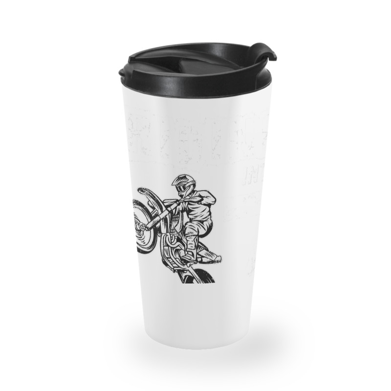 Riding Into 7 Years Old 7th Birthday Boy Dirt Bike Party Travel Mug | Artistshot