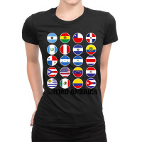 All Latin American Flags Countries Latinoamerica Banderas T Shirt Ladies Fitted T-shirt | Artistshot