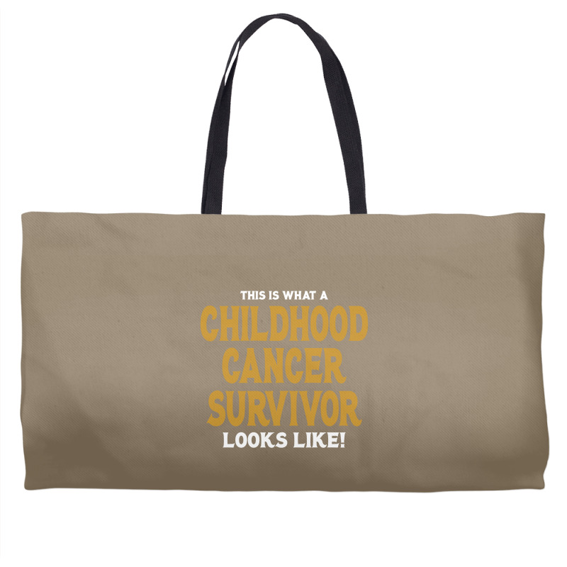 Never Underestimate The Strength Of A Childhood Cancer Warrior Weekender Totes | Artistshot