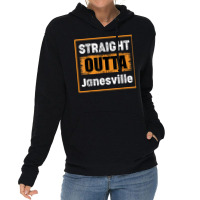 Straight Outta Janesville Wisconsin Usa Retro Vintage Humor T Shirt Lightweight Hoodie | Artistshot