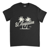 St. Augustine Florida Vintage 70s Palm Trees Classic T-shirt | Artistshot