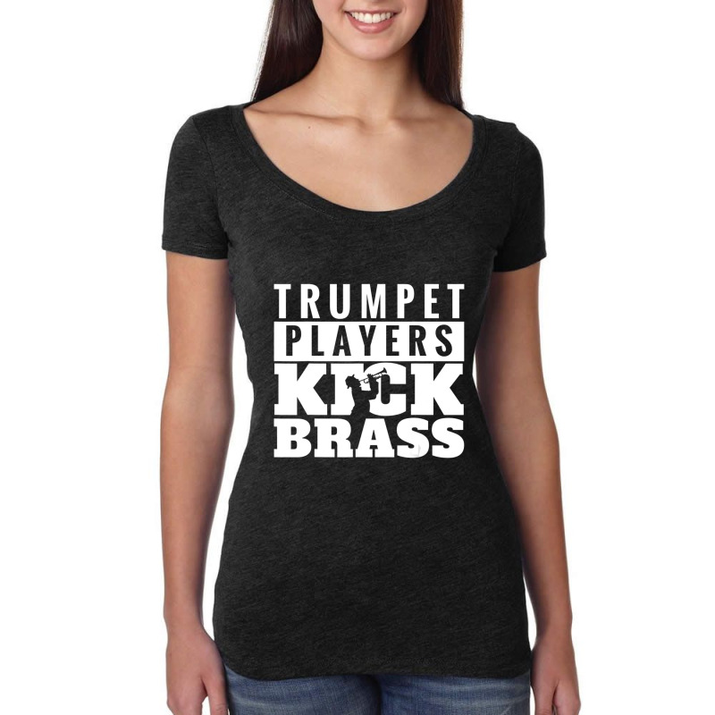 Trumpet Players Kick Brass Women's Triblend Scoop T-shirt by cm-arts | Artistshot