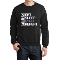 Eat Sleep Game Repeat Mmo Rpg Leetcode Leet Gift Crewneck Sweatshirt | Artistshot