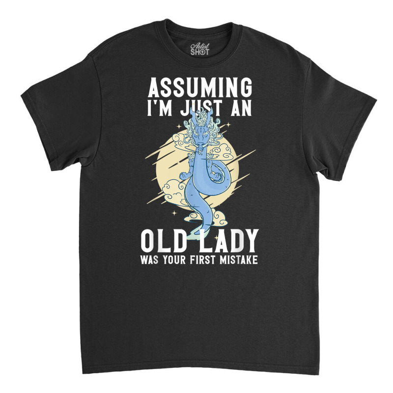 Assuming I'm Just An Old Lady Was Your First Mistake Dragons T Shirt Classic T-shirt by cm-arts | Artistshot