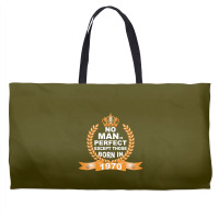 No Man Is Perfect Except Those Born In 1970 Weekender Totes | Artistshot