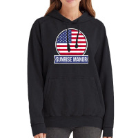 Sunrise Manor   Usa   American Place Name Us Flag Design T Shirt Vintage Hoodie | Artistshot