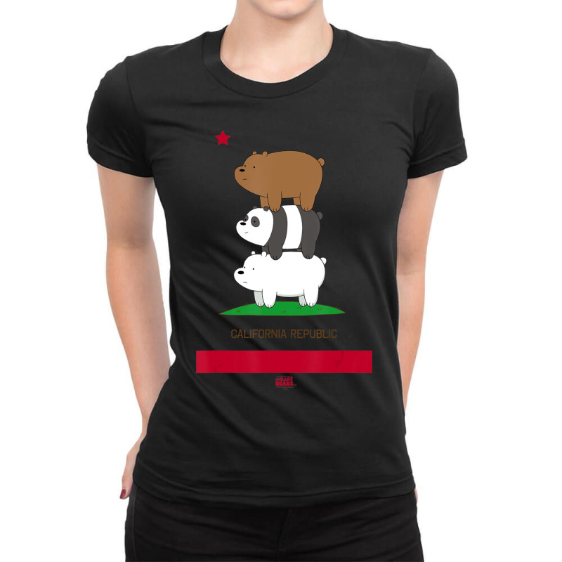 Mens We Bare Bears California Flag Ladies Fitted T-Shirt by ngodieutrinh | Artistshot