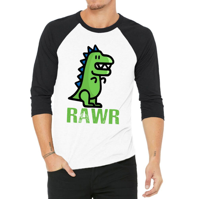 Dinosaur Rawr 3/4 Sleeve Shirt | Artistshot