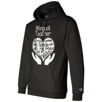 Bilingual Teacher T Shirt Heart Hands School Team Group Gift Champion Hoodie | Artistshot