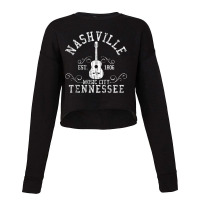 Nashville   Tennessee Country Music City Guitar Gift Tank Top Cropped Sweater | Artistshot