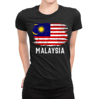 Vintage Malaysia Flag For Malaysian Gift T Shirt Ladies Fitted T-shirt | Artistshot