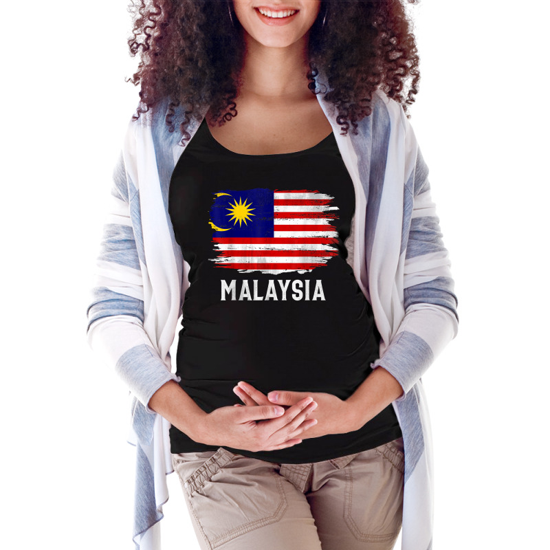 Vintage Malaysia Flag For Malaysian Gift T Shirt Maternity Scoop Neck T-shirt by cm-arts | Artistshot