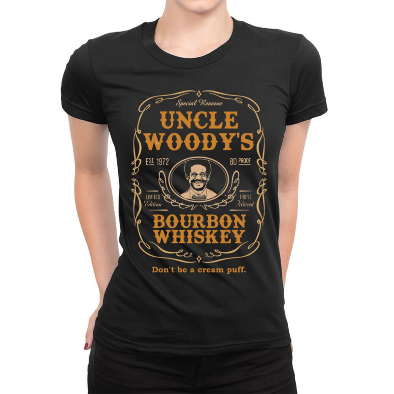 Uncle Woody's Bourbon Whiskey Ladies Fitted T-Shirt by Kanjolen689 | Artistshot