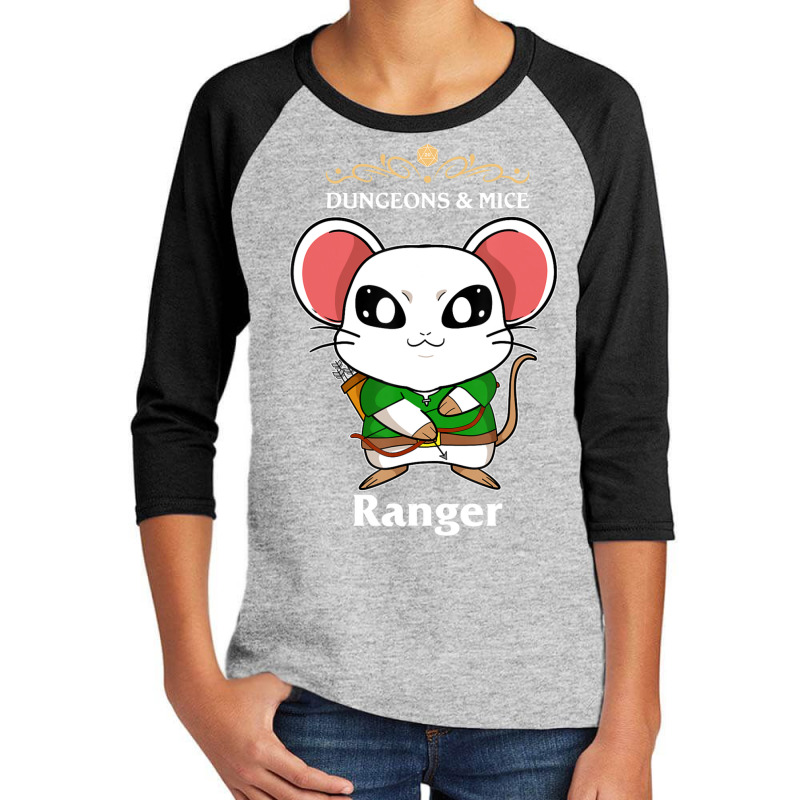 Mice Ranger Mouse Fantasy D20 Tabletop Rpg Roleplaying Gamer Youth 3/4 Sleeve by hotoancuong | Artistshot