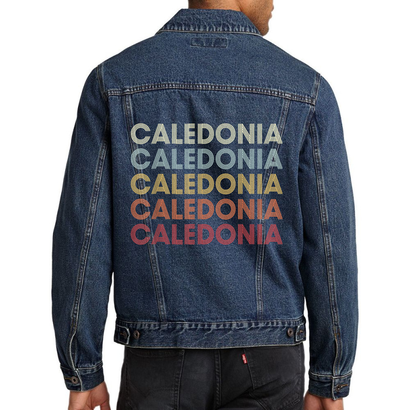 Caledonia Michigan Caledonia Mi Retro Vintage Text T Shirt Men Denim Jacket by cm-arts | Artistshot