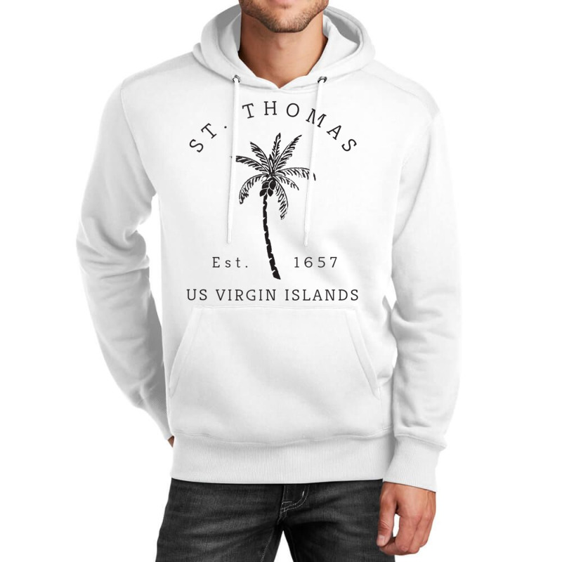 Original St. Thomas Virgin Islands Palm Tree Novelty Art Tank Top Unisex Hoodie by cm-arts | Artistshot