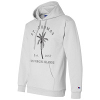 Original St. Thomas Virgin Islands Palm Tree Novelty Art Tank Top Champion Hoodie | Artistshot